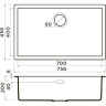 Мойка OMOIKIRI YAMAKAWA 75-U/I-GB Artceramic/графит 4993779