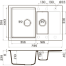 Мойка OMOIKIRI DAISEN 78-2T-BE Tetogranit/ваниль 4993529